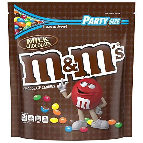 M and M'S Milk Chocolate Candy Party Size 42 Ounce Bag