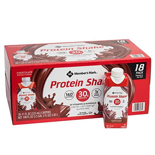 Member's Mark Chocolate Protein Shake -18 X 11 Fl Ounce -Total Net Wt -198 Fl Ounce --