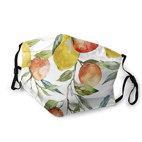 Fashion Comfortable Windproof mask-Lemon And Orange Clementine Tree Branches Fruit Yummy Winter Season Vitamin Design-Printed Facial decorations for kids S