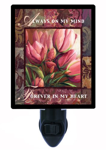Night Light- Tulip Remembrance- in Memory- Floral- Flower and Garden LED Night Light