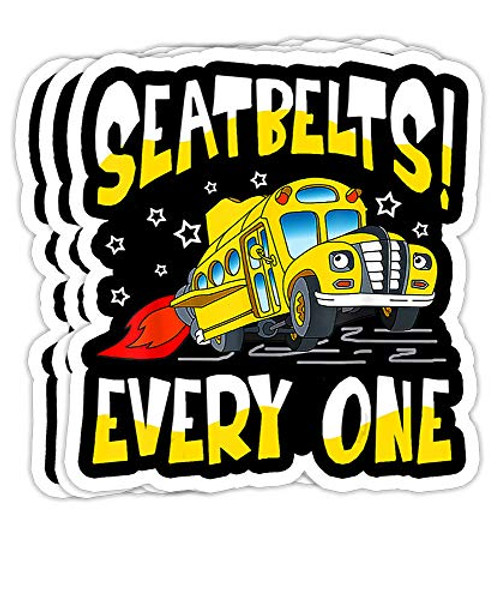 Aqua Snail Seatbelts Everyone Magic School Bus Gift Decorations - 4x3 Vinyl Stickers- Laptop Decal- Water Bottle Sticker -Set of 3- Aqua Snail Seatbelts Everyone Magic School Bus Gift Decorations - 4x3 Vinyl Stickers- Laptop Decal- Water Bottle Sticker -Set of 3-