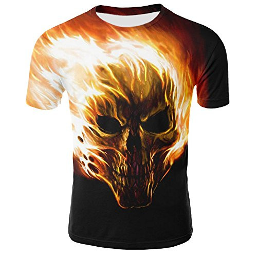 Mens Fashion Skull 3D Printing Tees Shirt Casual Short Sleeve T-Shirt Blouse Tops Crew Neck Tee Shirts S-4XL Mens Fashion Skull 3D Printing Tees Shirt Casual Short Sleeve T-Shirt Blouse Tops Crew Neck Tee Shirts S-4XL