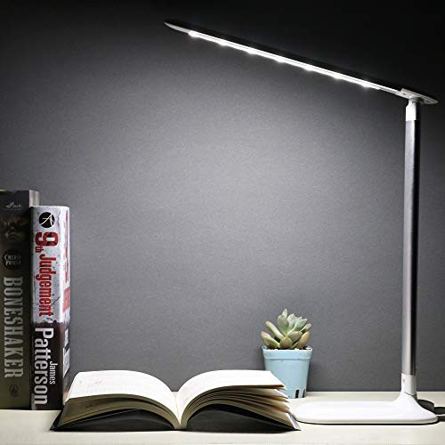 Touch Control LED Desk Lamp with 3 Brightness Levels-USB Charging Port-Folding Eye Protection Lamp for Study/Reading/Office Touch Control LED Desk Lamp with 3 Brightness Levels-USB Charging Port-Folding Eye Protection Lamp for Study/Reading/Office