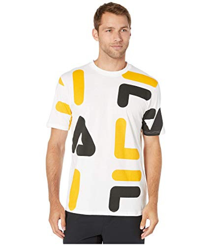 Fila Bennett Tee White/Gold Fushion/Black LG