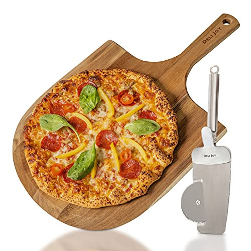 12 inch Wood Pizza Peel- Acacia Wood Pizza Peel- Pizza Spatula- Pizza Cutting Board- Wooden Pizza Paddle- Pizza Peel Set for Oven and Grill use- Pizza Shovel 12 inch Wood Pizza Peel- Acacia Wood Pizza Peel- Pizza Spatula- Pizza Cutting Board- Wooden Pizza Paddle- Pizza Peel Set for Oven and Grill use- Pizza Shovel