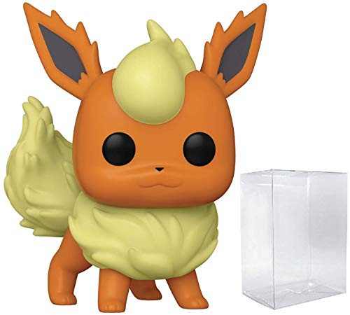 Funko Pop Games- Pokemon - Flareon Vinyl Figure -Includes Compatible Pop Box Protector Case-