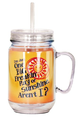 Spoontiques Ray of Sunshine Mason Jar- Yellow