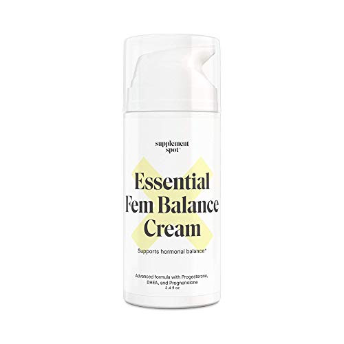 Supplement Spot Fem Balance Cream- Natural Female Balance Supplement Cream with Progesterone- Phytoestrogens- DHEA-  and  Pregnenolone- Formulated to Support Essential Mood Balance in Women