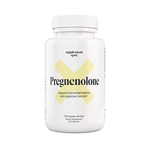 Supplement Spot Pregnenolone - 100 mg Per Serving. Supports Hormonal Balance and Cognitive Function. -90 Capsules-