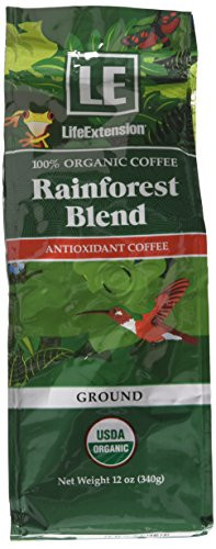Life Extension Rainforest Blend (Ground) Coffee, Natural, 12 Ounce