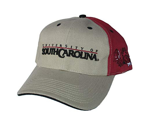 NCAA South Carolina Gamecocks Adjustable One Size Fits Most Tan/Maroon Hat Cap