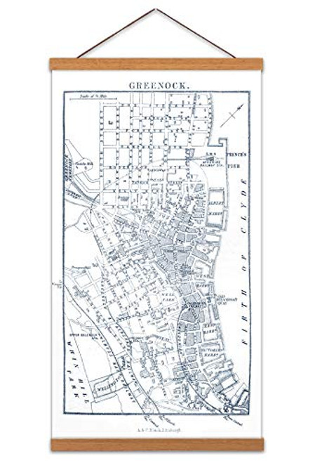 Map Black 1888 Greenock Town Scotland Plan Chart Canvas Wall Art Print Magnetic Hanger Clip Frame 24X12 Inch Map Black 1888 Greenock Town Scotland Plan Chart Canvas Wall Art Print Magnetic Hanger Clip Frame 24X12 Inch