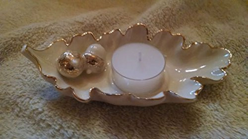 Lenox Oak Leaf Tea Light Candle Holder Votive