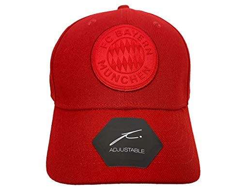 Fan Ink Limited Bayern Munich Cap -Adjustable-- Licensed Bayern Munchen Baseball Cap Red