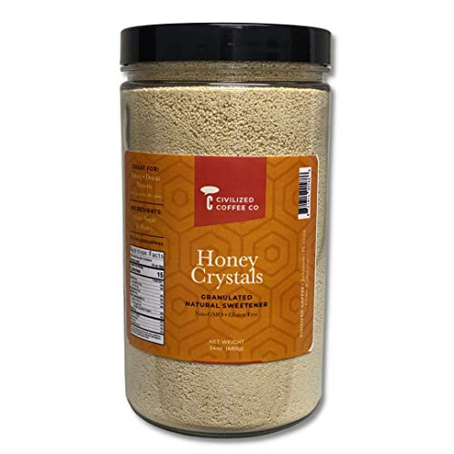 Civilized Coffee Granulated Honey Crystals Natural Sweetener- Non-GMO and Gluten-Free -24 oz-