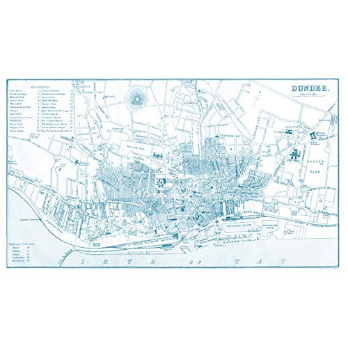 Map 1888 Dundee City Scotland Plan Chart Large XL Wall Art Canvas Print Map 1888 Dundee City Scotland Plan Chart Large XL Wall Art Canvas Print