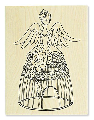STAMPENDOUS Angel Aviary Wood Rubber Stamp