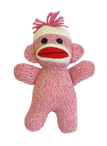 Schylling Pink Baby Sock Monkey