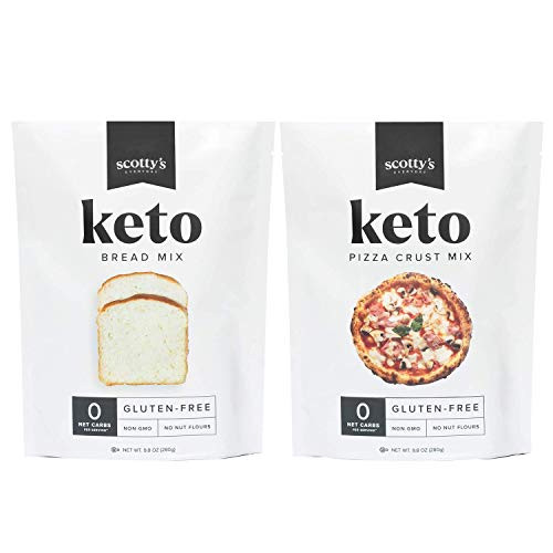 Keto Bread Zero Carb Mix - Makes 1 Loaf -9.8oz Mix- Plus Keto Pizza Crust Zero Carb Mix - Makes 1 Pizza -8.4oz Mix- - Keto and Gluten Free - 0g Net Carbs Per Slice - Easy to Bake - No Nut Flours Keto Bread Zero Carb Mix - Makes 1 Loaf -9.8oz Mix- Plus Keto Pizza Crust Zero Carb Mix - Makes 1 Pizza -8.4oz Mix- - Keto and Gluten Free - 0g Net Carbs Per Slice - Easy to Bake - No Nut Flours