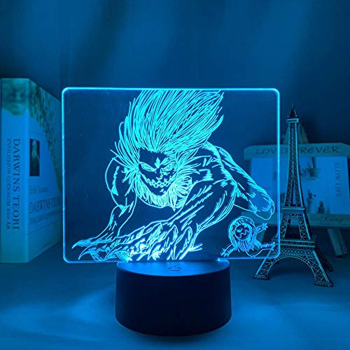 Led Anime 3D Light Attack on Titan The Jaw Titan for Bedroom Decor Light Kids Birthday Gift Manga Attack on Titan 3D Night Lamp
