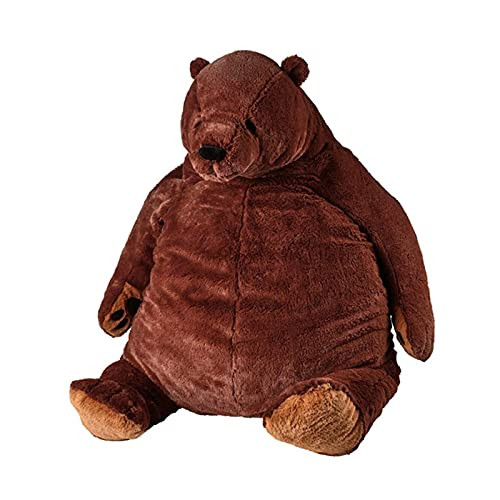 LAD Giant Simulation Brown Bear Plush Toy Stuffed Animal Doll Lifelike DJUNGELSKOG Home Decor Birthday Gift for Kid Bear -60CM- LAD Giant Simulation Brown Bear Plush Toy Stuffed Animal Doll Lifelike DJUNGELSKOG Home Decor Birthday Gift for Kid Bear -60CM-