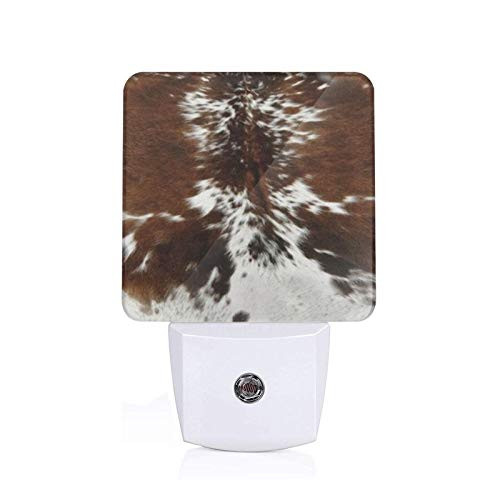 Led Night Light Cowhide Auto Dusk-to-Dawn Sensor Lamp for Bedroom Bathroom Kitchen Hallway Stairs-Plug-in-