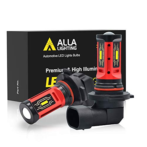 Alla Lighting PY20D Base Xtreme Super Bright LED H10 9140 9145 Fog Lights Bulbs Replacement 1860-SMD 9045 9155- 8000K Ice Blue