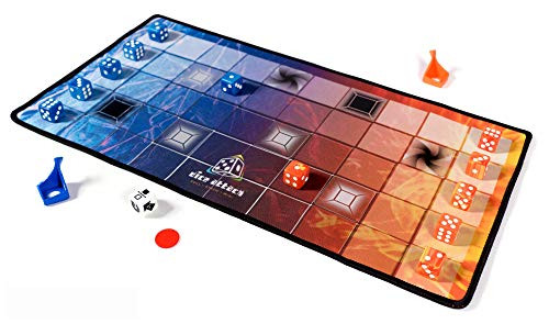 DICE Attack - Board Game | Dice Game | Battle Strategy Game with 12 Custom pip dice- 8 Cards- Carry Bag and playmat -Fire vs Ice-