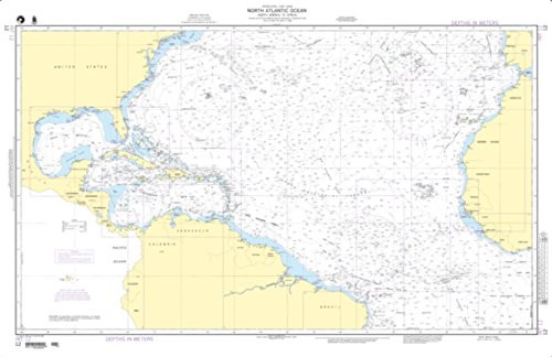 NGA Chart 12-North Atlantic Ocean - North America to Africa - Water-Resistant