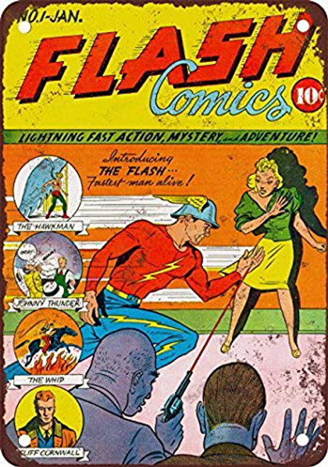 Ugtell Flash #1 Vintage Look Reproduction Metal Tin Sign 8X12 Inches Ugtell Flash #1 Vintage Look Reproduction Metal Tin Sign 8X12 Inches