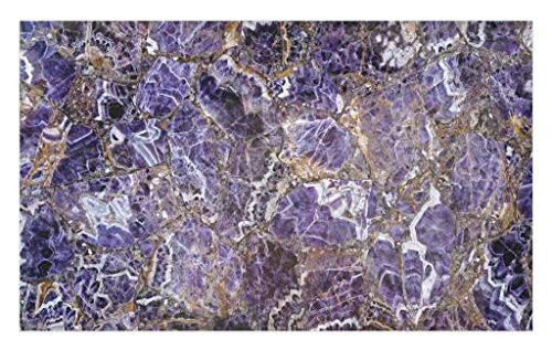 Lunarable Marble Doormat- Italian Style Stone Surface in Shady Renaissance Effects Image- Decorative Polyester Floor Mat with Non-Skid Backing- 30inch X 18inch- Dark Purple Violet