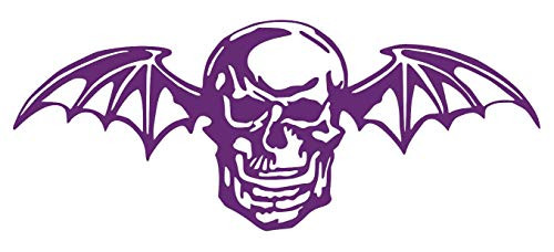 Avenged Sevenfold Deathbat -Pick Any Color- Vinyl Transfer Sticker Decal for Laptop/Car/Truck/Window/Bumper -Large -24in x 9.6in-- Purple-