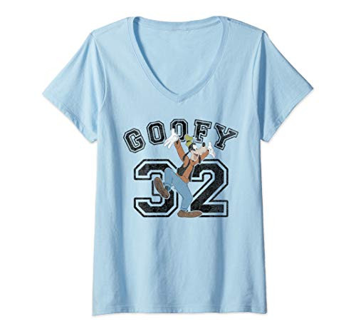 Womens Disney Goofy 32 Portrait V-Neck T-Shirt