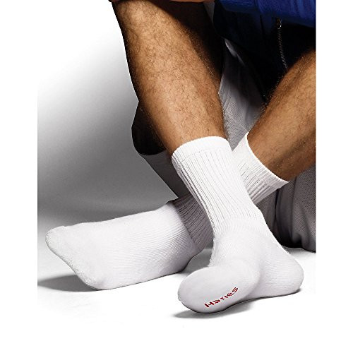 Hanes Ultimate Men's ComfortSoft Crew Socks 6-Pack 10-13 White