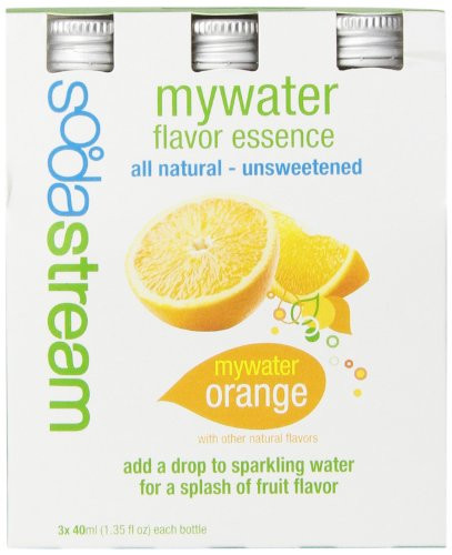 SodaStream MyWater Orange Syrup- 40mL- 3-Pack