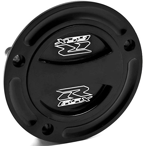 Krator Black Keyless Gas Cap Twist Off Fuel Tank Cap Logo Compatible with Suzuki SV1000 / SV1000S 2003-2007