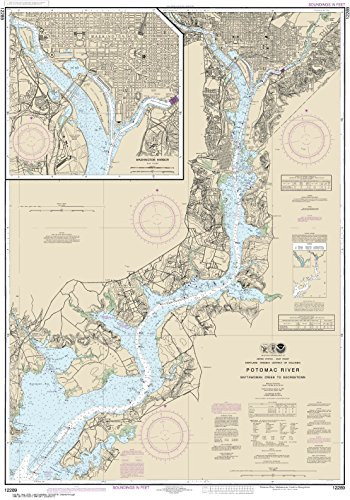 MapHouse NOAA Chart 12289 Potomac River Mattawoman Creek to Georgetown-Washington Harbor- 42.41inch X 29.61inch Paper Chart