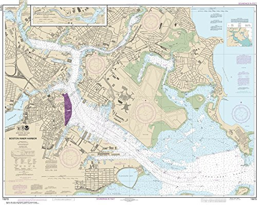 MapHouse NOAA Chart 13272 Boston Inner Harbor- 35.37inch X 44.24inch Paper Chart