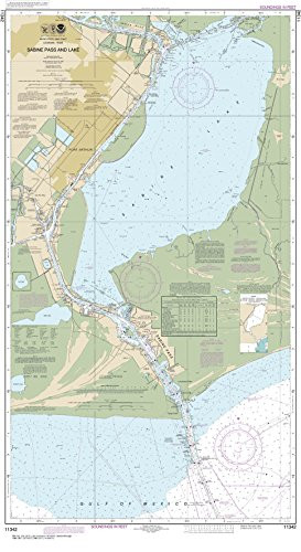 MapHouse NOAA Chart 11342 Sabine Pass Lake- 47.06inch X 25.81inch Paper Chart