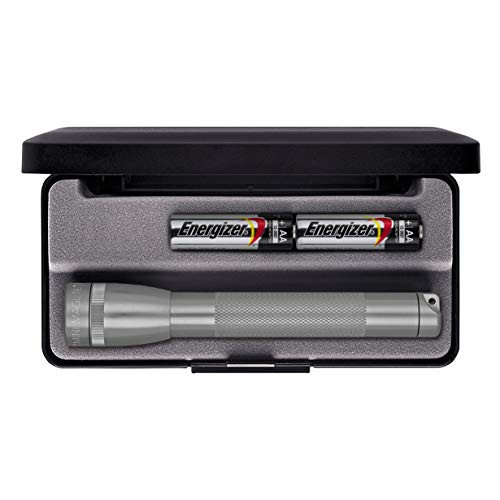 Maglite Mini Incandescent 2-Cell AA Flashlight in Presentation Box- Gray