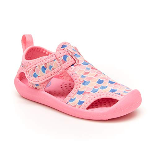 OshKosh B'Gosh Girls Aquatic Water Shoe Sport Sandal- Fuchsia/Multi- 12 Little Kid