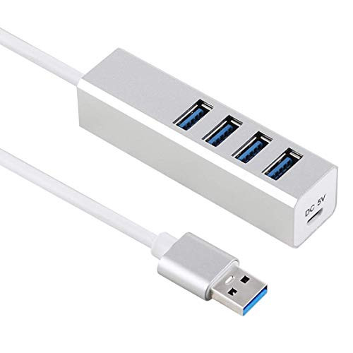 5Gbps Super Speed Ego/Bus Power 4 Ports USB 3.0 HUB -Color - Silver-