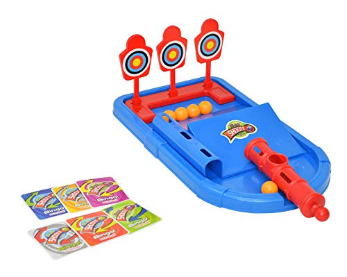 Home-X Mini Arcade Desktop Ball Shoot & Score Game, Bulls Eye Target Toy (Ages 5 and Up)