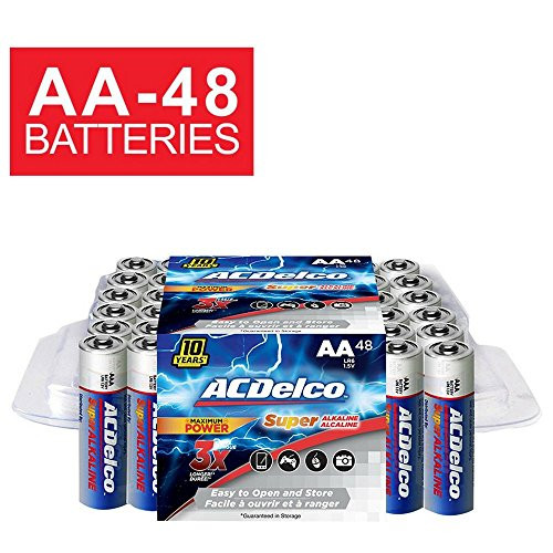 ACDelco AA Super Alkaline Batteries in Recloseable Package, 48 Count ACDelco AA Super Alkaline Batteries in Recloseable Package, 48 Count