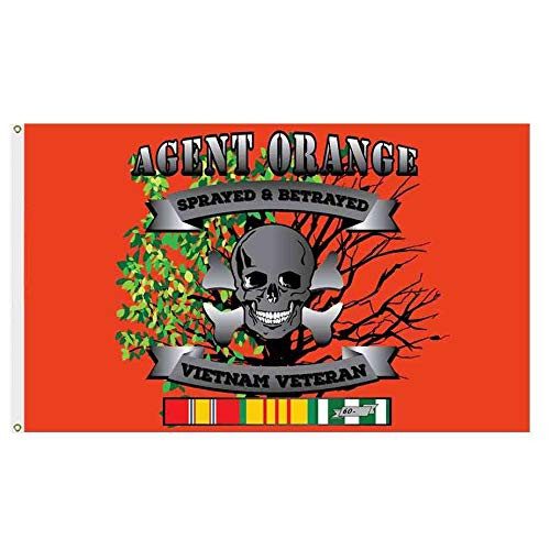 Vietnam Veteran with Service Ribbon- Agent Orange Sprayed and Betrayed Yard Flag