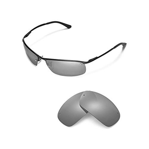 Walleva Replacement Lenses for Ray-Ban RB3183 63mm Sunglasses - Multiple Options Available -Titanium Mirror Coated - Polarized-