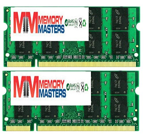 MemoryMasters 4GB 2X 2GB DDR2 667MHz PC2-5300 PC2-5400 DDR2 667 -200 PIN- SODIMM Laptop Memory