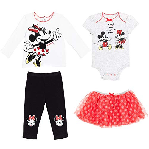Disney Minnie Mouse Baby Girls Layette Set Bodysuit Shirt Pants Skirt 6-9 Months
