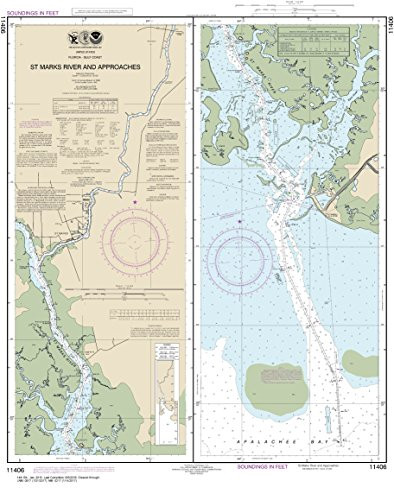 MapHouse NOAA Chart 11406 St.Marks River approaches- 30.94inch X 24.35inch Paper Chart
