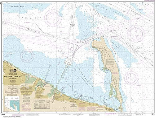 MapHouse NOAA Chart 12401 York Lower Bay Southern Part- 35.6inch X 46.59inch Paper Chart